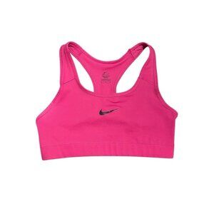 Nike Sports Bra Women’s Size Medium Pink Magenta‎ Swoosh Logo Racerback